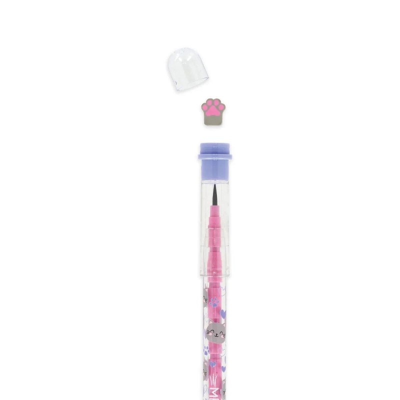 Legami Stackable Pencil with Eraser - Take a Tip Kitty