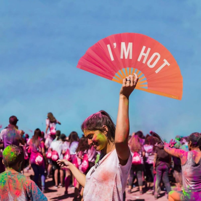 Fisura Βεντάλια XXL IM Hot - Pink Orange Gradient