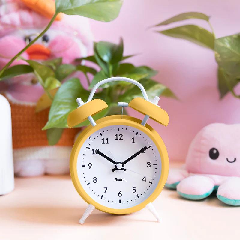 Fisura Retro Alarm Clock Yellow