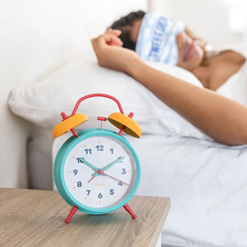 Fisura Retro Alarm Clock Blue Yellow Fisura Retro Alarm Clock Blue Yellow