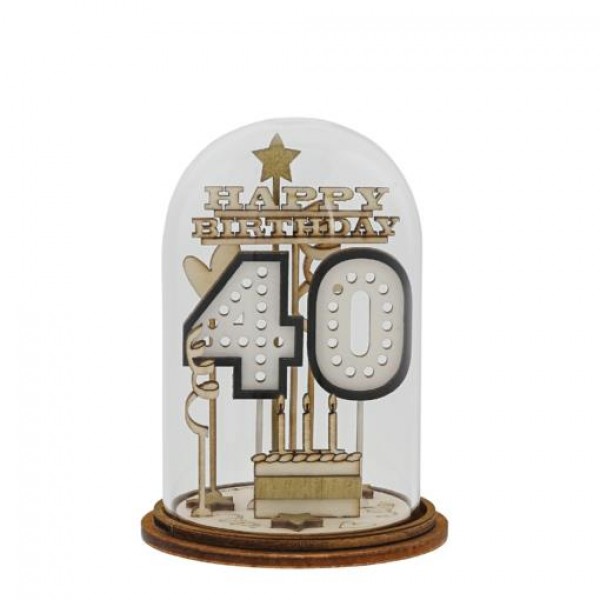 Kloche Διακοσμητικό Happy 40th Birthday 8.5cm Kloche Διακοσμητικό Happy 40th Birthday 8.5cm