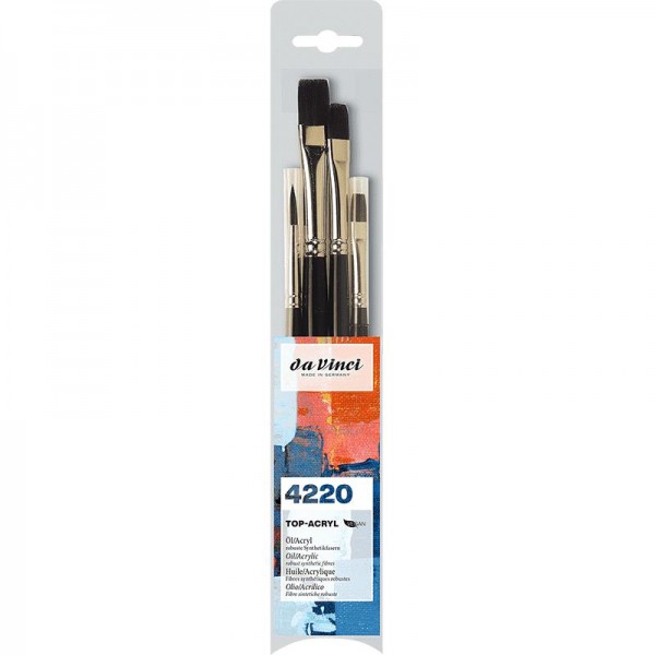 Da Vinci Σετ 4 Συνθετικά Πινέλα Top-Acryl