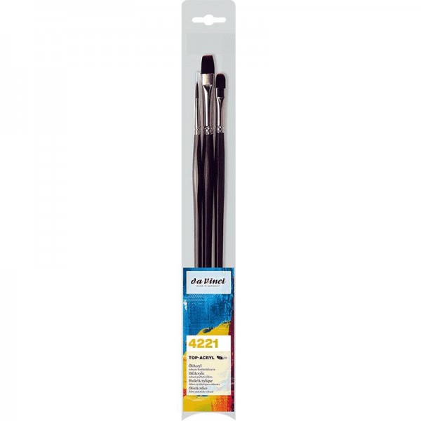 Da Vinci Σετ 3 Συνθετικά Πινέλα Top-Acryl