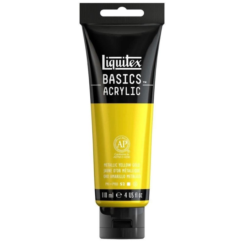 Liquitex Basics 118ml Acrylic 343 Metallic Yellow Gold