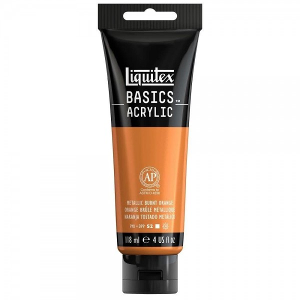 Liquitex Basics 118ml Acrylic 344 Metallic Burnt Orange Liquitex Basics 118ml Acrylic 344 Metallic Burnt Orange