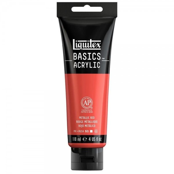 Liquitex Basics 118ml Acrylic 345 Metallic Red Liquitex Basics 118ml Acrylic 345 Metallic Red