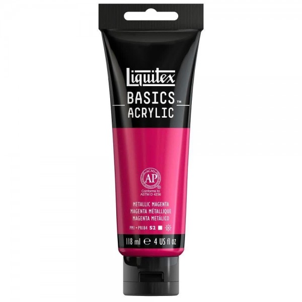 Liquitex Basics 118ml Acrylic 342 Metallic Magenta Liquitex Basics 118ml Acrylic 342 Metallic Magenta