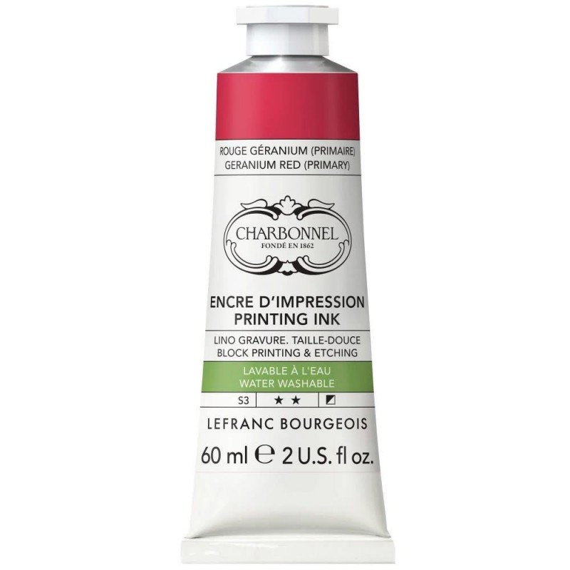 Charbonnel 60ml Μελάνι Τυπώματος Water Washable Geranium Red Series 3 Charbonnel 60ml Μελάνι Τυπώματος Water Washable Geranium Red Series 3