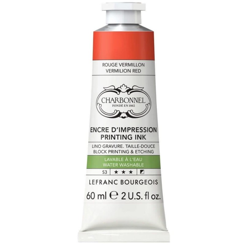 Charbonnel 60ml Μελάνι Τυπώματος Water Washable Vermillion Red Series 3 Charbonnel 60ml Μελάνι Τυπώματος Water Washable Vermillion Red Series 3