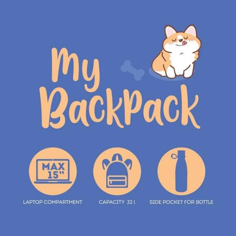 Legami Σακίδιο Πλάτης My Backpack - Corgi Legami Σακίδιο Πλάτης My Backpack - Corgi