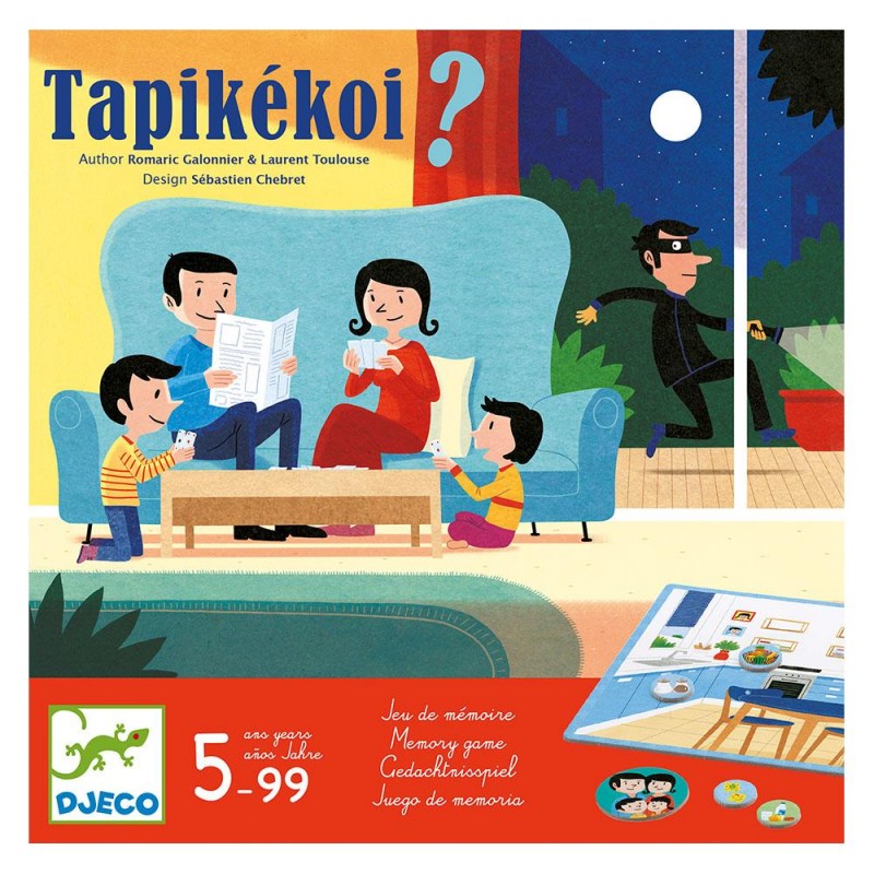 Djeco Επιτραπέζιο Μνήμης Tapikekoi - Βρείτε τα κλεμμένα αντικείμενα!