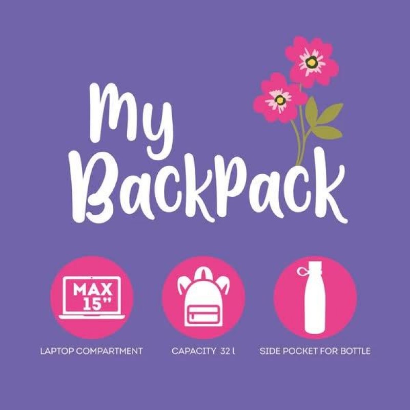 Legami Σακίδιο Πλάτης My Backpack - Flowers Legami Σακίδιο Πλάτης My Backpack - Flowers