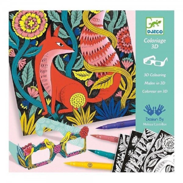 Djeco Ζωγραφική με μαρκαδόρους και 3D Εφέ Δάσος Djeco Ζωγραφική με μαρκαδόρους και 3D Εφέ Δάσος