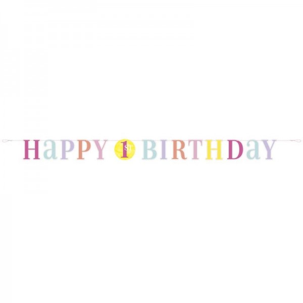 Γιρλάντα Pink Dots 1st Birthday 1,82m Γιρλάντα Pink Dots 1st Birthday 1,82m