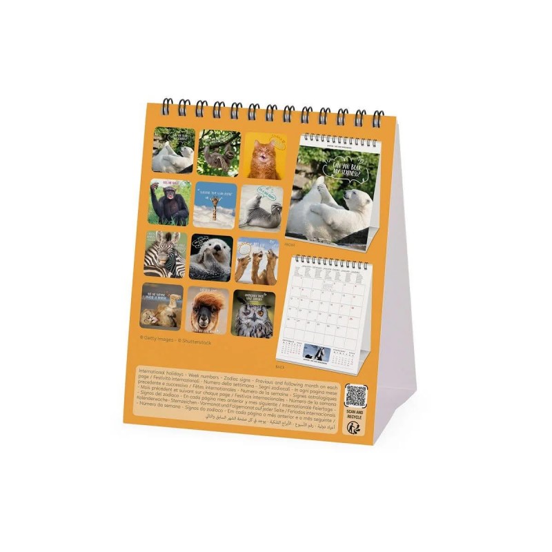 Legami 2026 Desk Calendar - Take It Easy - 12x14,5cm
