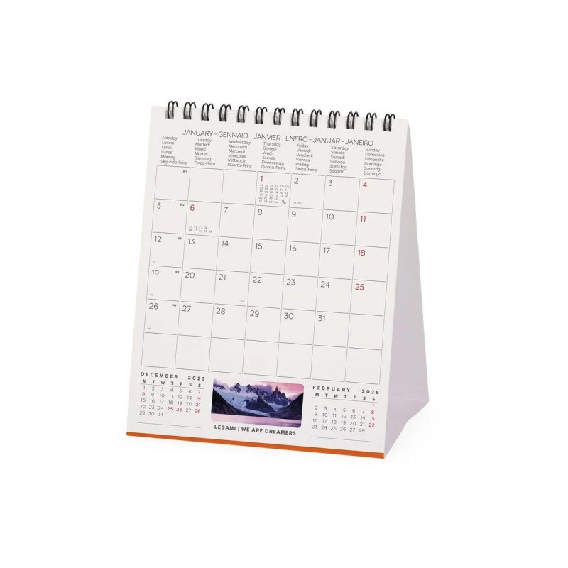 Legami 2026 Desk Calendar - Sunsets - 12x14,5cm