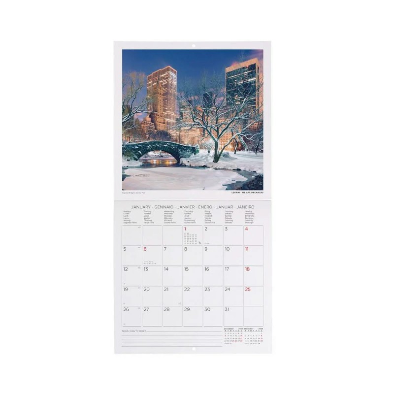 Legami 2026 Wall Calendar - New York - 18x18cm