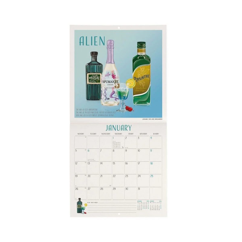 Legami 2026 Wall Calendar - Cheers - 18x18cm