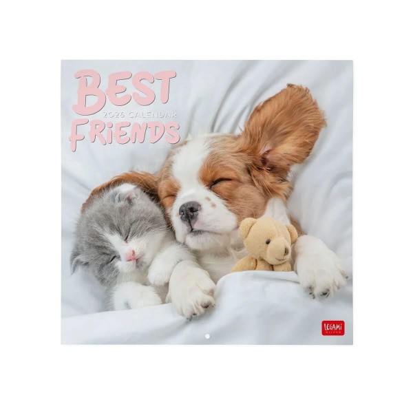 Legami 2026 Wall Calendar - Best Friends - 30x29cm Legami 2026 Wall Calendar - Best Friends - 30x29cm