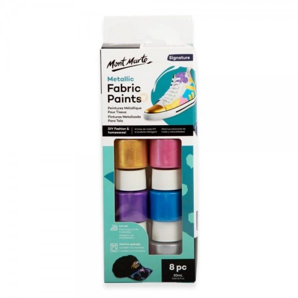 Mont Marte 8 Χρώματα Υφάσματος των 20ml σε Μεταλλικές Αποχρώσεις Mont Marte 8 Χρώματα Υφάσματος των 20ml σε Μεταλλικές Αποχρώσεις