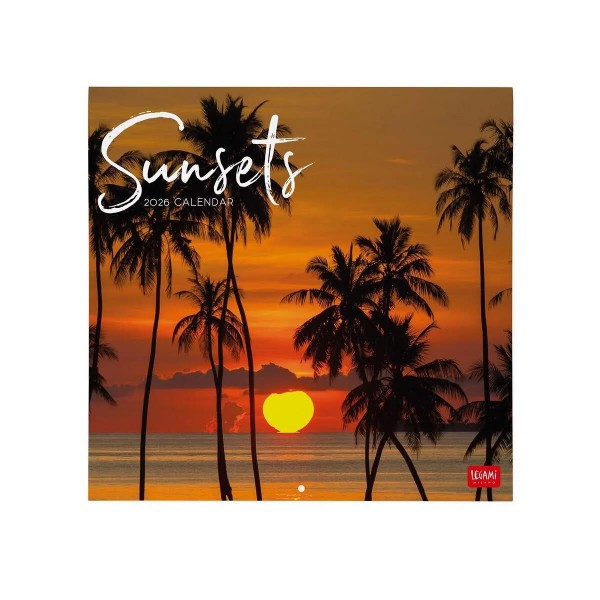 Legami 2026 Wall Calendar - Sunsets - 30x29cm