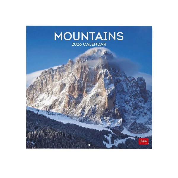 Legami 2026 Wall Calendar - Mountains - 30x29cm