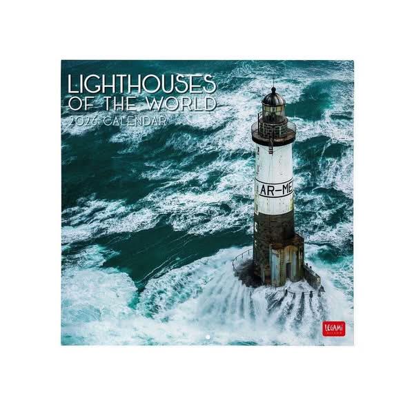 Legami 2026 Wall Calendar - Lighthouses Of The World - 30x29cm