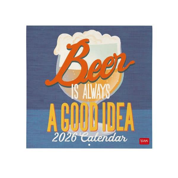 Legami 2026 Wall Calendar - Beer - 30x29cm
