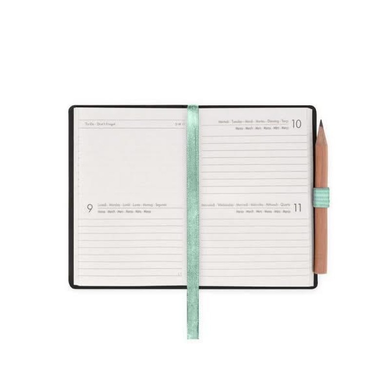 Legami 12-Month Diary - 2026 - Mini 2-Day Diary - Pastel Mint