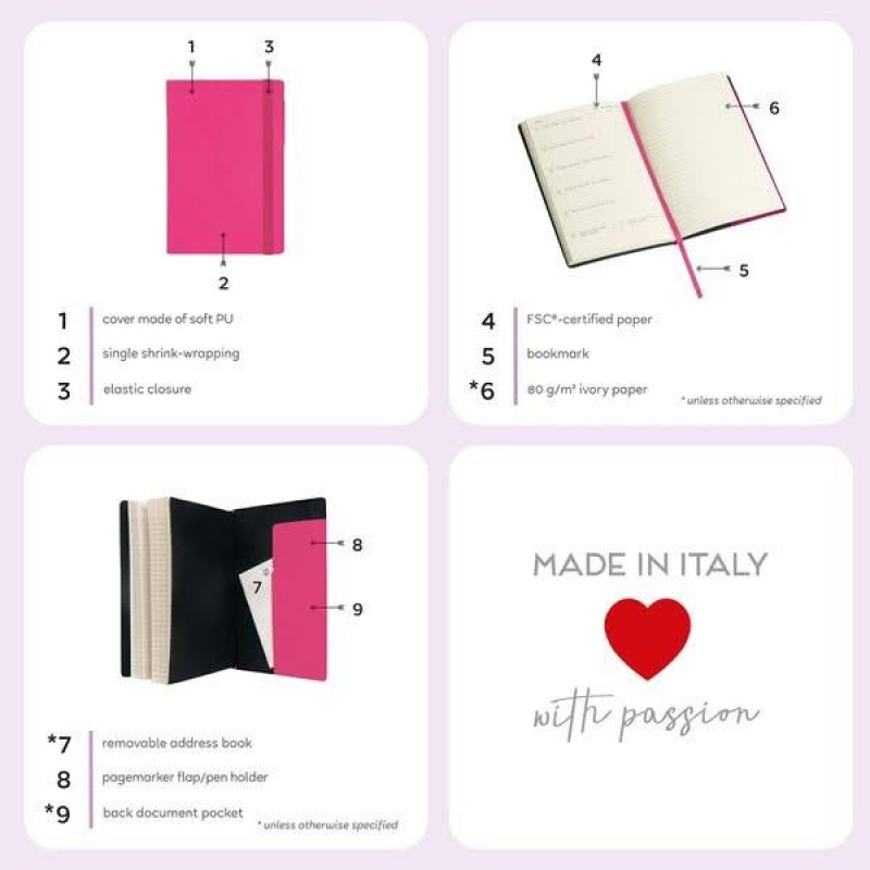 Legami 12-Month Diary - 2026 - Mini 2-Day Diary - Pastel Mint