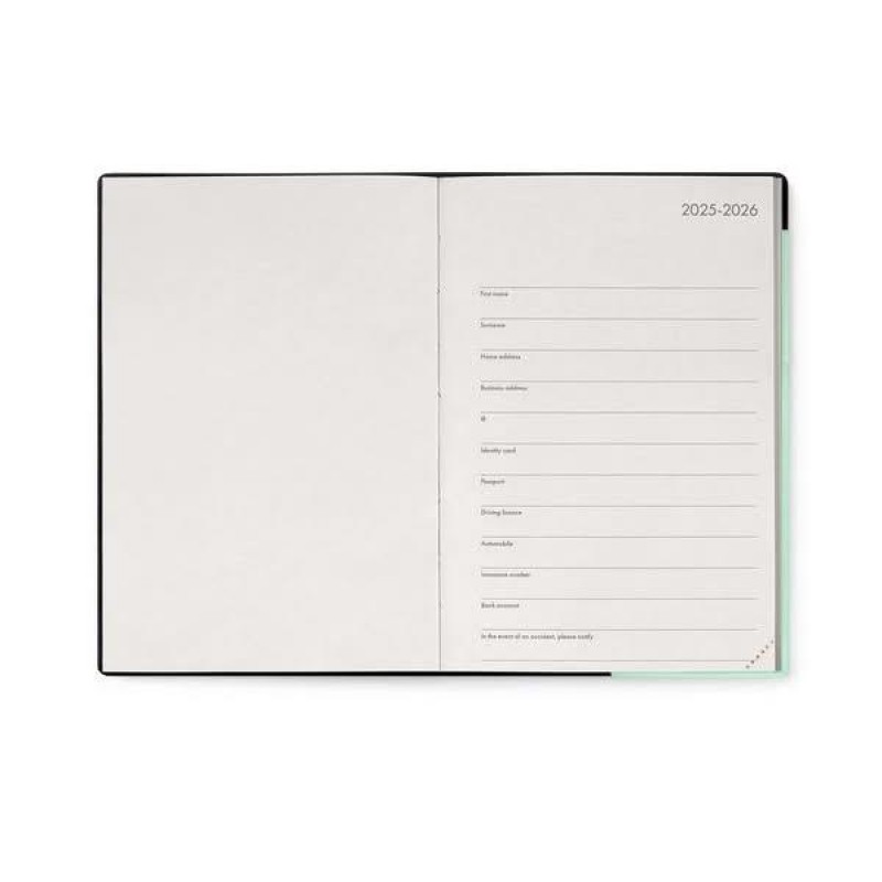 Legami 12-Month Diary - 2026 - Medium Daily Diary - Pastel Mint Legami 12-Month Diary - 2026 - Medium Daily Diary - Pastel Mint