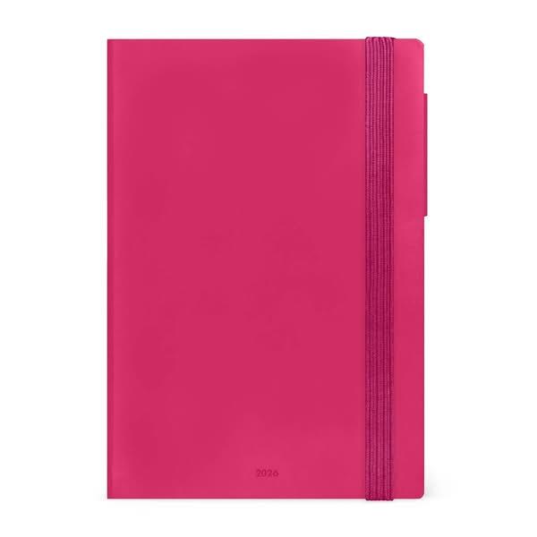 Legami 12-Month Diary - 2026 - Medium Daily Diary - Raspberry