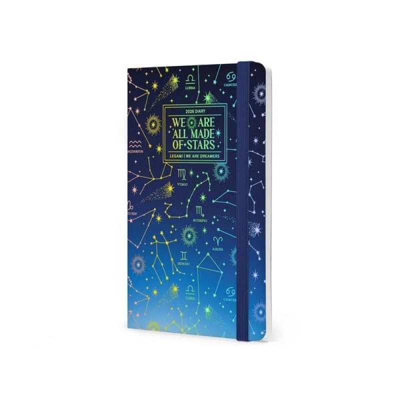 Legami 12-Month Diary - 2026 - Medium Photo Weekly Diary - Stars