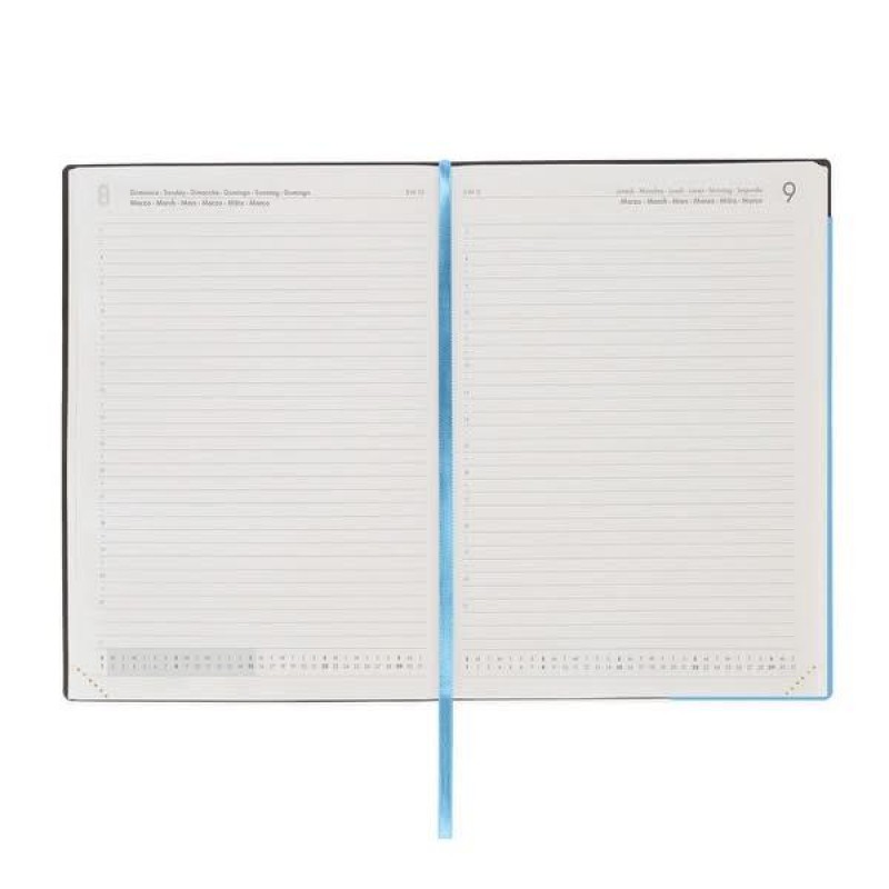 Legami 12-Month Diary - 2026 - Large Daily Diary - Retro Blue