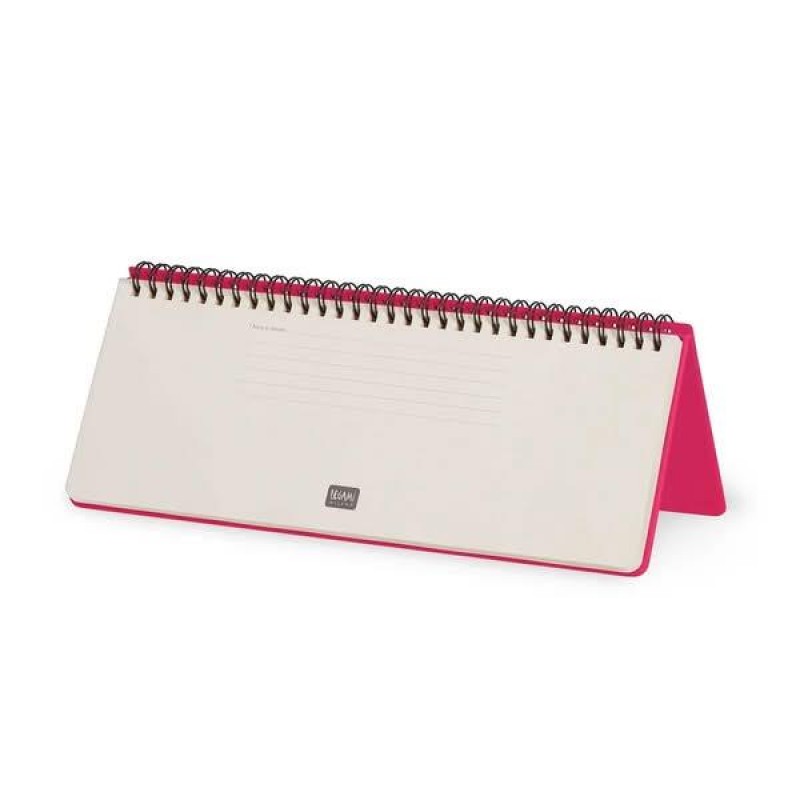 Legami 12-Month Diary - 2026 - Desk Planner - Raspberry