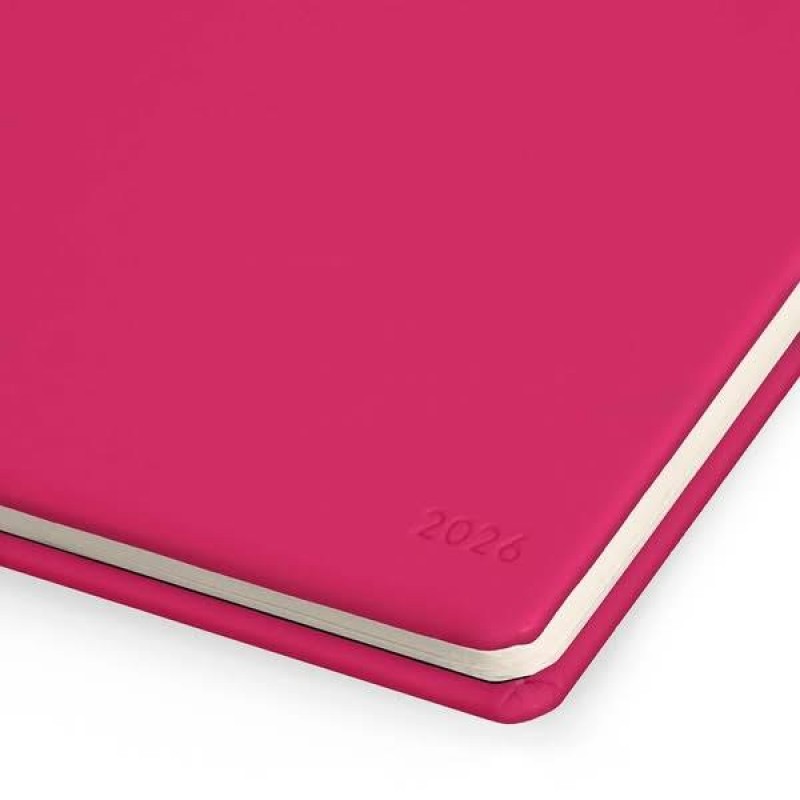 Legami 12-Month Diary - 2026 - Desk Planner - Raspberry