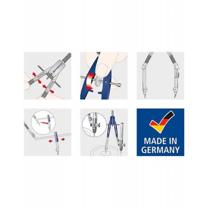 Staedtler Mars 552 Διαβήτης Ακριβείας Με Ροδέλα Και Δαχτυλίδι
