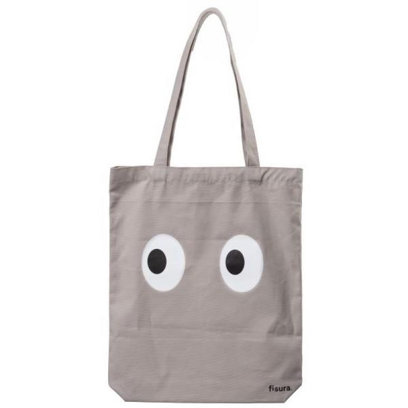 Fisura Υφασμάτινη Τσάντα Μάτια Γκρί