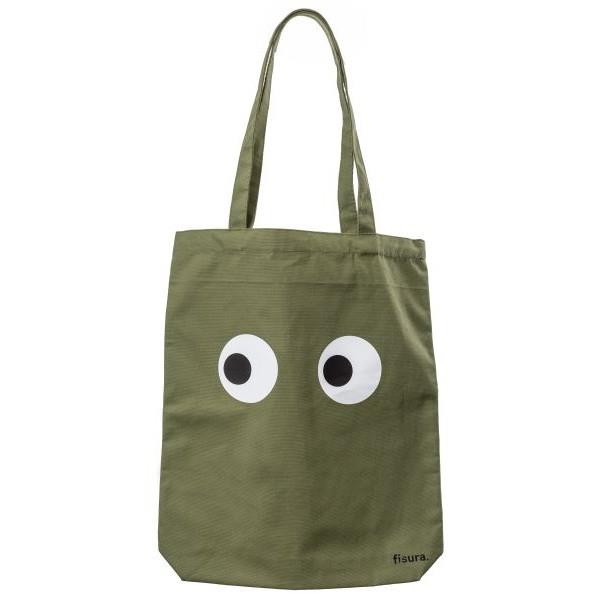 Fisura Υφασμάτινη Τσάντα Μάτια Πράσινη