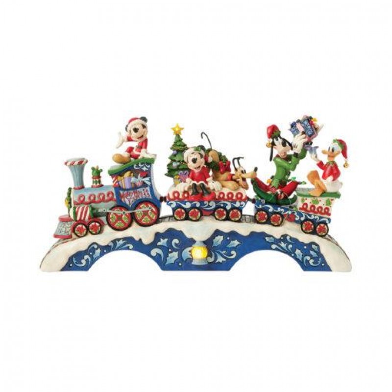 Φιγούρα Disney Christmas Cheer on Track Mickey and Friends Train 22cm