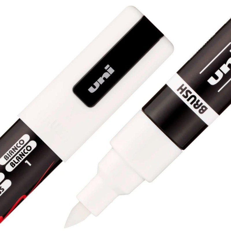 Μαρκαδόρος Posca Brush 1.0-4.0mm no 1 White Μαρκαδόρος Posca Brush 1.0-4.0mm no 1 White