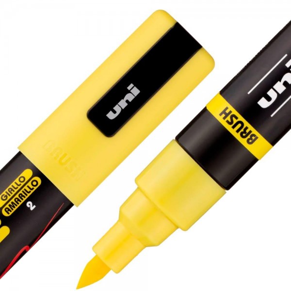 Μαρκαδόρος Posca Brush 1.0-4.0mm no 2 Yellow