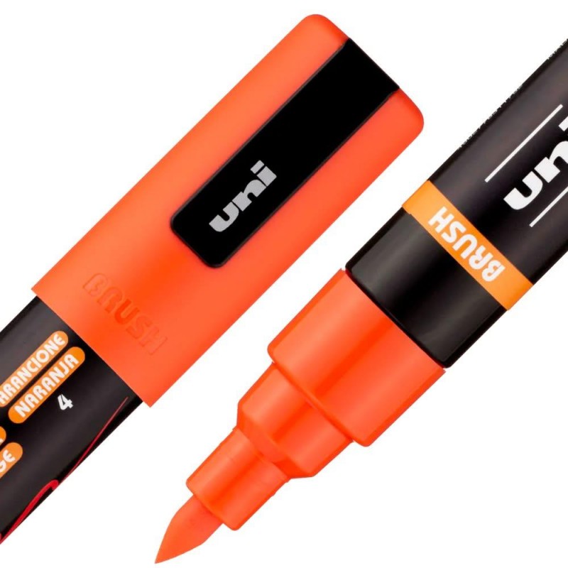 Μαρκαδόρος Posca Brush 1.0-4.0mm no 4 Orange Μαρκαδόρος Posca Brush 1.0-4.0mm no 4 Orange
