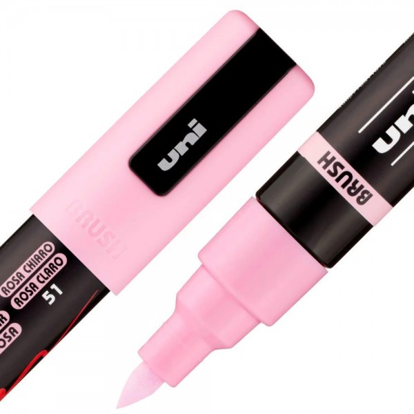 Μαρκαδόρος Posca Brush 1.0-4.0mm no 51 Light Pink