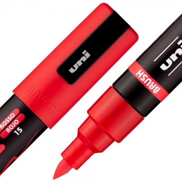Μαρκαδόρος Posca Brush 1.0-4.0mm no 15 Red