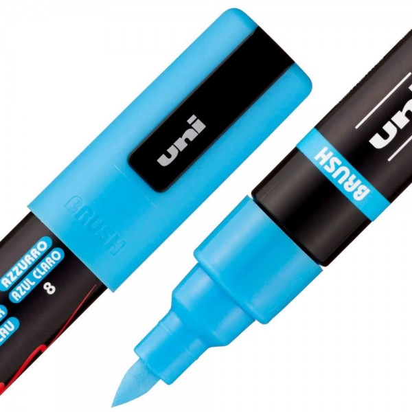Μαρκαδόρος Posca Brush 1.0-4.0mm no 8 Light Blue