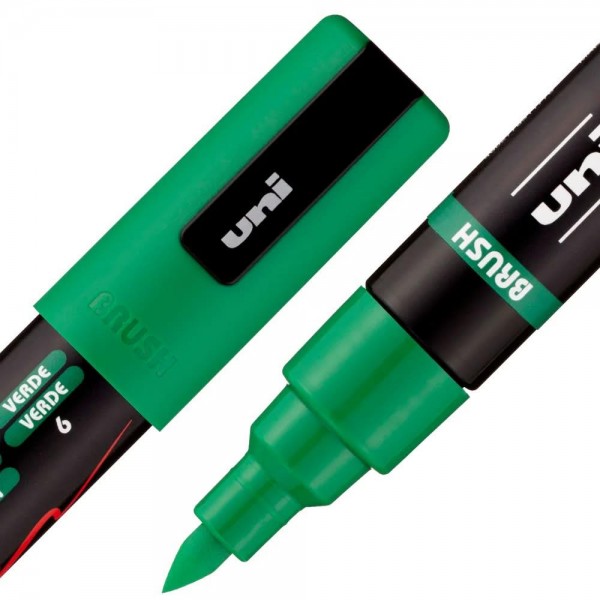 Μαρκαδόρος Posca Brush 1.0-4.0mm no 6 Green
