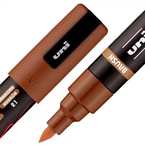 Μαρκαδόρος Posca Brush 1.0-4.0mm no 21 Braun