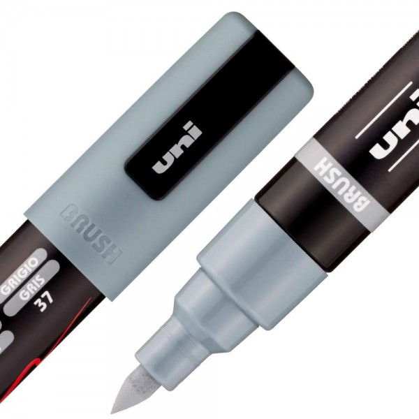 Μαρκαδόρος Posca Brush 1.0-4.0mm no 37 Grey