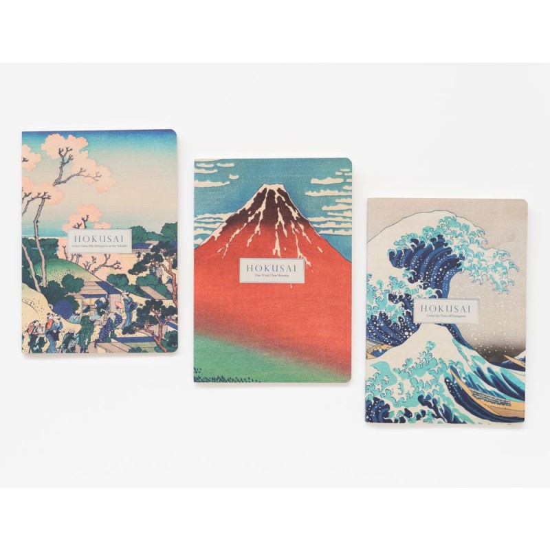 Σετ 3 Notebooks A5 Hokusai Kokonote